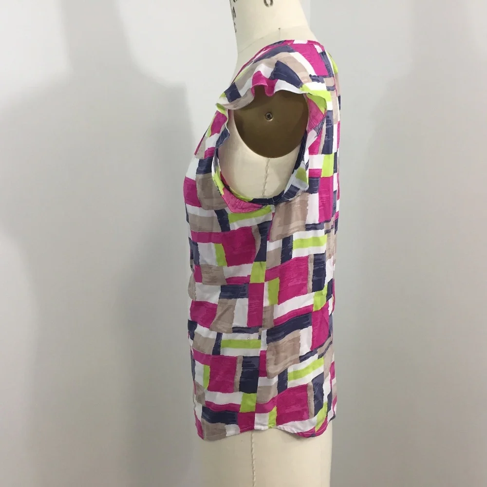 Splendid Top Abstract Square Print - Picture 2 of 7